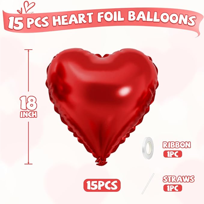 Red Heart Balloons - Image 2