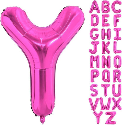 Hot Pink Letter Y Balloons, Y Letter Balloon 40 Inch Foil Y Balloon | Hot Pink by BBPOOL