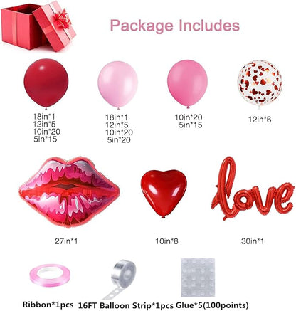 DBKL 138pcs Valentines Day balloon Garland Arch Kit - Image 4