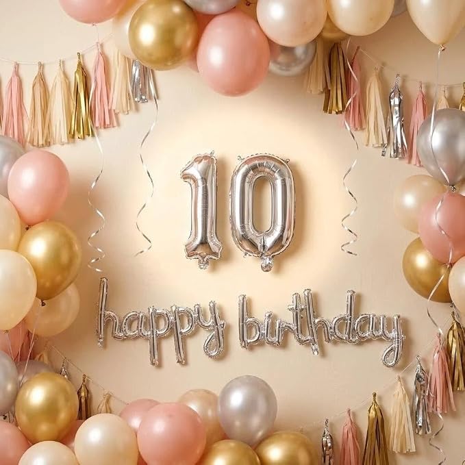 20 Pieces Foil Mylar Number Balloons 0 to 9 Set - Image 4