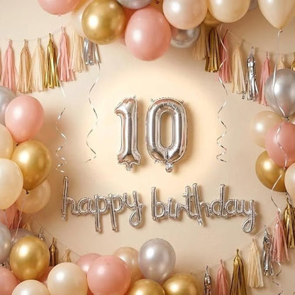 20 Pieces Foil Mylar Number Balloons 0 to 9 Set - Image 4
