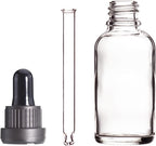 YIZHAO Clear Glass Dropper Bottle 1oz, Tincture Bottles with Glass Dropper, for Essential Oils, Aromatherapy, Cosmetic, Laboratory, Pharmacy, Liquids, Travel –12 Pcs
