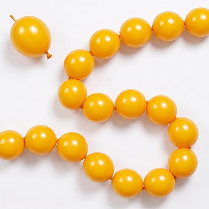 Mustard Yellow Linking Balloons, Fall Thanksgiving Harvest Sunflower Birthday by Govpy