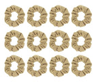 12pcs Cotton Hair Scrunchies Single Jersey Solid Color Ponytail Holders Elastic Hair Ties for Women Accessories (Camel)