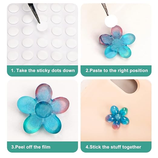 Sticky Dots, 210 6mm/0.24" Adhesive Tack, Double Sided Removable Clear Mounting - Image 3