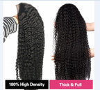 180% Density Deep Wave Lace Front Wigs Human Hair 13x4 Deep Wave Frontal Wig Curly Wigs for Women Pre Plucked with Baby Hair HD Transparent Lace Front Wigs(13x4 deep wave wig,20 Inch)