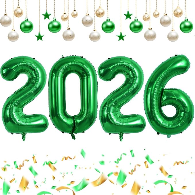 TONIFUL 2026 Graduation Balloons 42Inch Dark Green 2026 Number Balloons by TONIFUL