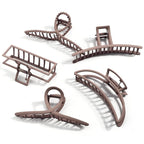 Large Metal Claw Clips for Thick and Long Hair, Butterfly Hair Styling Accessories, Hair Clamps for Women (Dark Coffee)