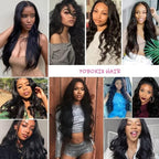 Body Wave Brazilian Clip in Hair Extensions Human Hair 8Pcs Remy Hair Extensions Clip ins for Black Women with 18Clips 120g (16inch, Natural Black)