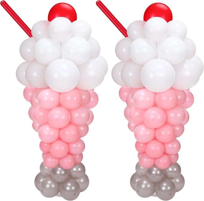 2 Set Ice Cream Balloon Column Stand Kit by Rotatingpals