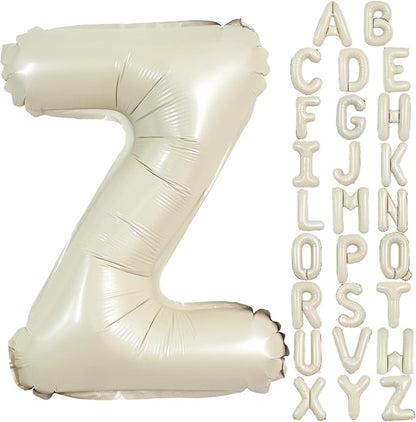 TONIFUL 40 Inch Large Cream White Letter Z Balloons Giant Alphabet Letter by TONIFUL