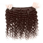 Color 4 Water Wave Bundle Brown Human Hair Bundles 24 26 28 Inch Double Weft Virgin Remy Brown Bundle Color 4 Wet and Wavy Bundles