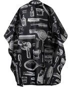 Professional Waterproof Hair Styling Cape Nylon Haircuting Salon Cape Gown Hair Salon with Snap Closure - 50" x 60"