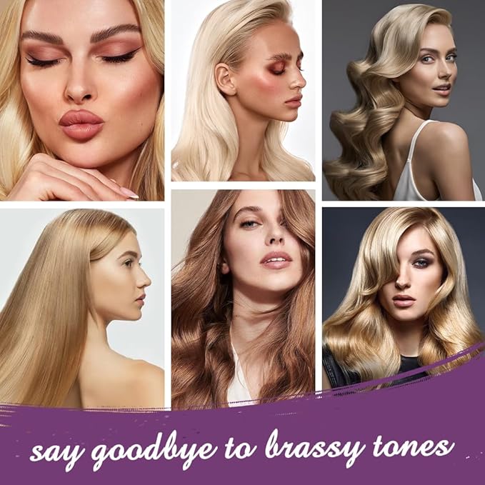 Karseell For Blonde Silver Gray Highlighted Hair Purple Hair Mask Professional Neutralizes Brass & Yellow Tones 16.90 oz 500ml
