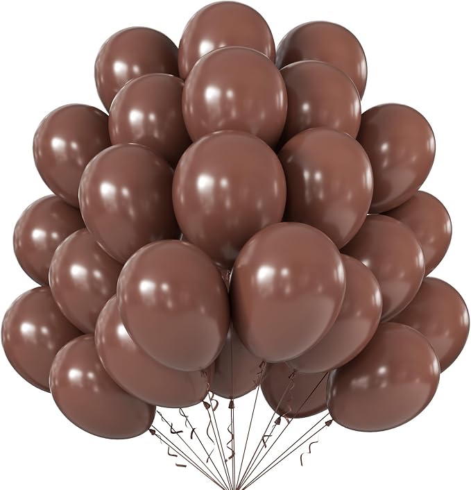 12 Inch Mocha Brown Balloons, Baby Shower, Graduate Party Decorations by KALOR