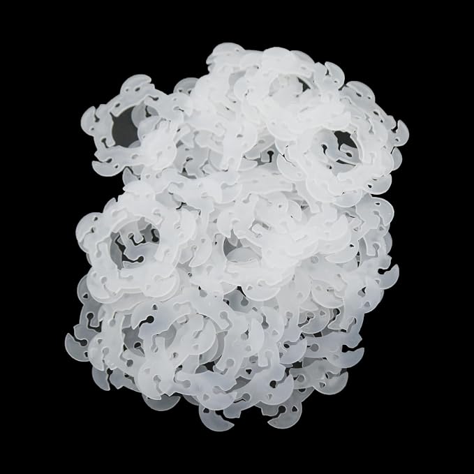 TAODAN 100PCS 6cm Reusable White Plastic Balloon Arch Clips Suitable - Image 3