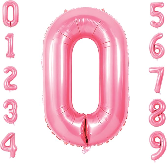 Number 0 Balloons for Birthday Party Decorations, 0-100 Large No.0 Balloons for by Joycard