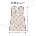 Ultimate Shaving Bib, Beard Trimming Apron with Hair Catcher, Pink Purple Daisy Flowers Green Leaves Floral
