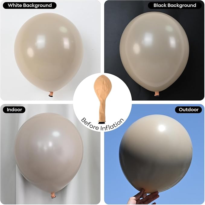 Neutral Balloons Arch Kit, Cream Peach Boho Balloons Garland - Image 8