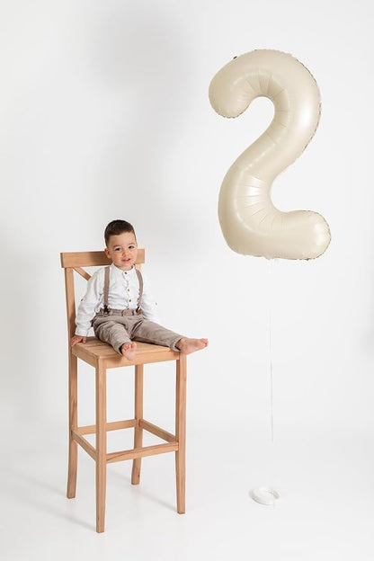 Cream Number 40 Balloon 40 Inch - Image 4