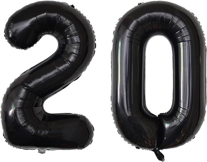 Number Balloons Black Party Balloon by United-UnicornsParty