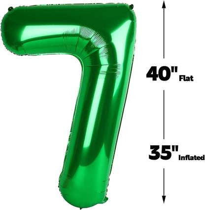 Green Number 17 71 Birthday Balloon 40 Inch, Digital Balloons - Image 3