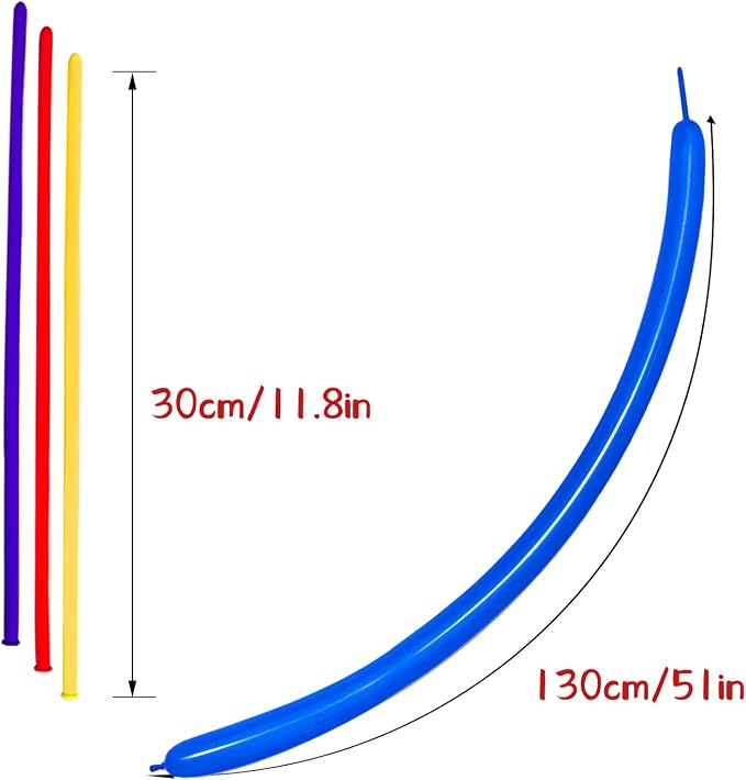 Blue 260 long Balloons 100 Pack Dark Blue Modeling Long Magic Balloons - Image 2