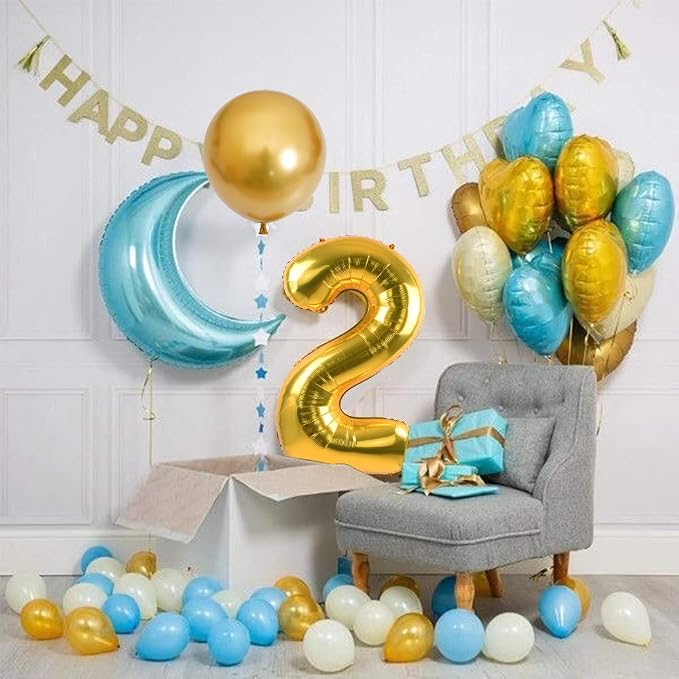 TONIFUL 40 Inch Gold Number 9 Balloons Large Foil 9th Birthday Decorations | - Image 6
