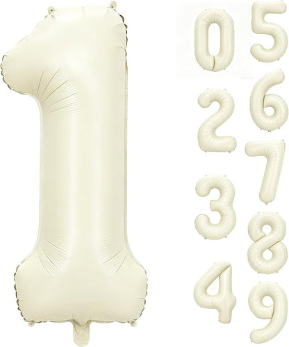 40 Inch Beige Number 1 Foil Balloon by Unknown