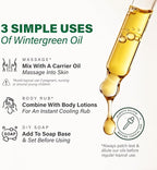 KUKKA Wintergreen Essential Oils - 3.40 Fl Oz - for Hair, Skin, Diffuser, Aromatherapy & DIY Soap Making Scent