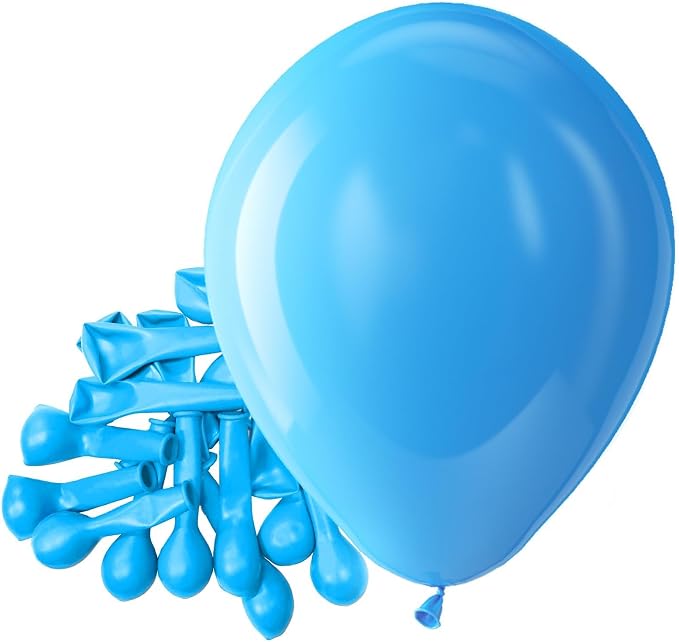 Bezente Blue Balloons Latex Matte Party Balloons 150 Pack 5 inch Small | Light by Bezente