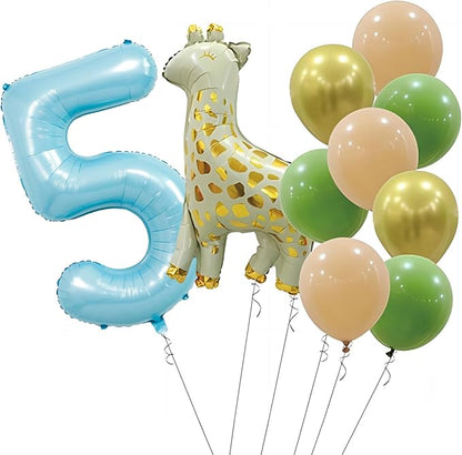 40 Inch light blue Number Balloons, Helium Mylar Foil Number Balloons - Image 7