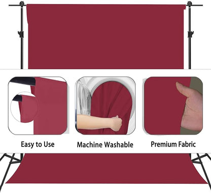 Burgundy Photography Backdrop for Photoshoot, Fabric 8x10ft | Versatile Studio - Image 6