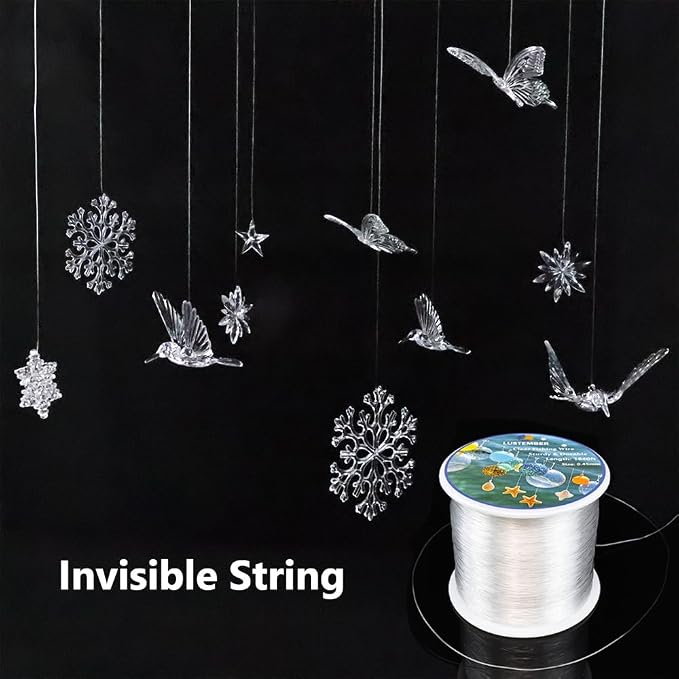 LUSTEMBER Fishing Wire, 1640 ft Clear Fishing Line, Strong Invisible String - Image 3