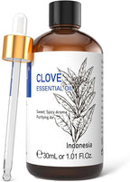 HIQILI 1 Fl Oz Clove Oil for Teeth and Gums, Oral Care, DIY Clean Spray, Aromatherapy, 100% Pure Natural Premium - 30ml