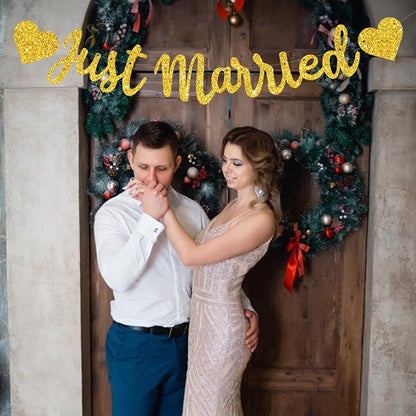 BEISHIDA Gold Just Married Banner - Image 4