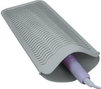 1Pack Silicone Heat Resistant Mat Pouch for Hair Straightener, Curling Iron, Flat Iron and Hot Hair Tools Grey