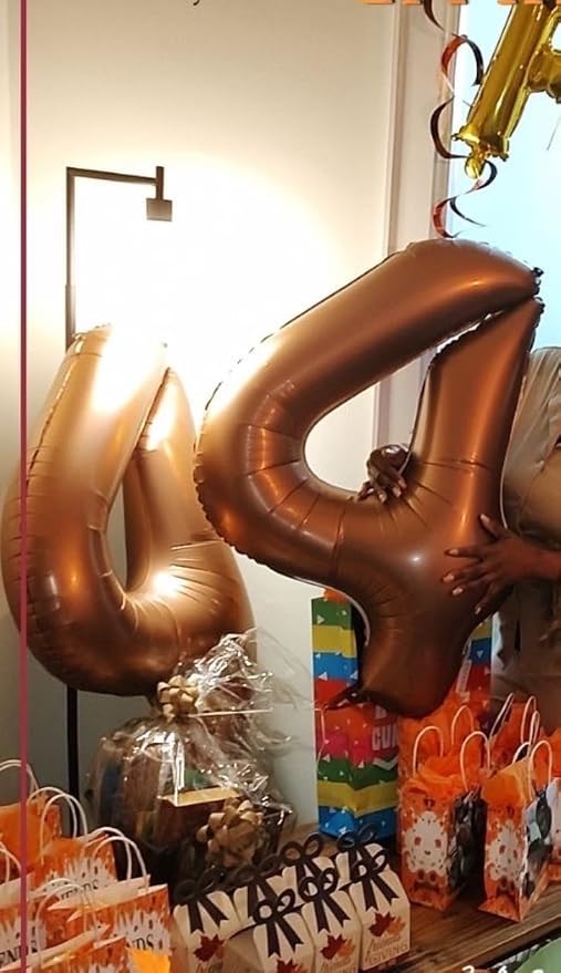 Number 3 Balloons 40 Inch Coffee Brown Balloon - Image 2