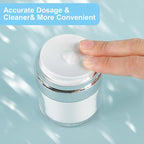 34 Pack Airless Pump Jars Set, 1.7/1/0.7/0.34oz Refillable Travel Size Containers, Leak-Proof Toiletry Bottles for Skincare and Creams, Lotion, Eye Cream, Liquid, Foundation, Shampoo