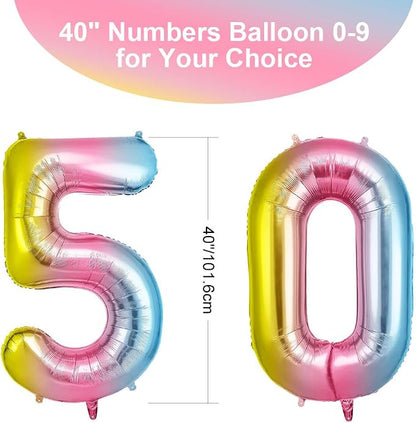 OFFCUP 40 Inch Gradient Number 50 Balloon - Image 2