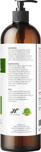velona Amla Oil USDA Certified Organic - 8 Fl Oz | 100% Pure and Natural Carrier Oil | Extra Virgin, Unrefined, Cold Pressed