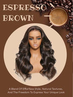 KLAIYI 13x4 Pre Everything Lace Front Chocolate Brown With Highlights Loose Body Wave Wig Human Hair Pre Cut Lace Pre Bleached Bye Bye Knots Pre Plucked Ombre Glueless Wear Go Wig Ready to Wear 18Inch