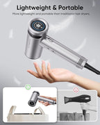 Cosy Companions Hair Dryer - High-Speed 150,000 RPM Hairdryer for Fast Drying, 500Million Negative Ionic & Thermo-Control & Cool Shot Button & HD Display Blow Dryer with Magnetic Diffuser & Nozzle