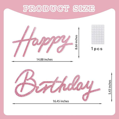 TONIFUL Happy Birthday Sign for Backdrop - Image 2