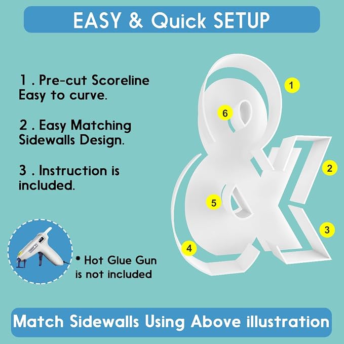 2FT Sign & Mosaic Balloon Frame Letter DIY Fillable Letters Kit - Image 3