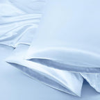 Aormenzy Satin Body Pillow Cover Set of 2, 20x54 Inches Baby Blue Body Pillow Case for Adults, Silky Soft & Cooling with Envelope Closure