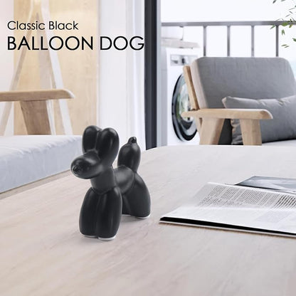 Notakia Cute Ceramics Black Balloon Dog Statue Crafts Living Room Desktop - Image 9