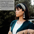 Wide Boho Headbands for Women Fashion Knotted Headband Yoga Workout Hair Accessories African Head Wrap 4 Pack
