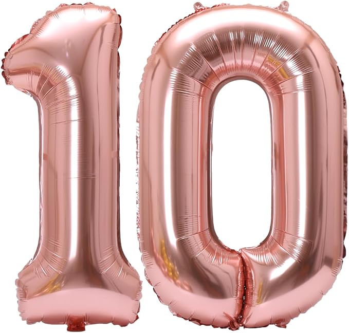 Number 10 Balloon Foil Mylar Balloons by YPSelected
