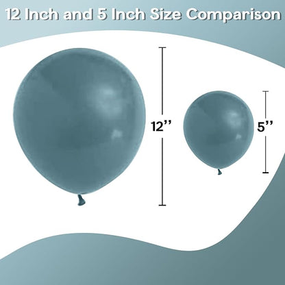 Jobkoo Slate Blue Balloons 5 Inch - Image 4
